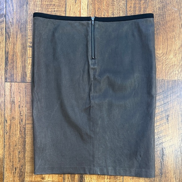 A.L.C. Brown Leather Skirt 10 (Fits 4-8) - Picture 3 of 9